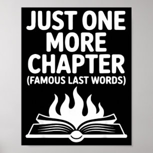 One more chapter funny book lover reading humour poster