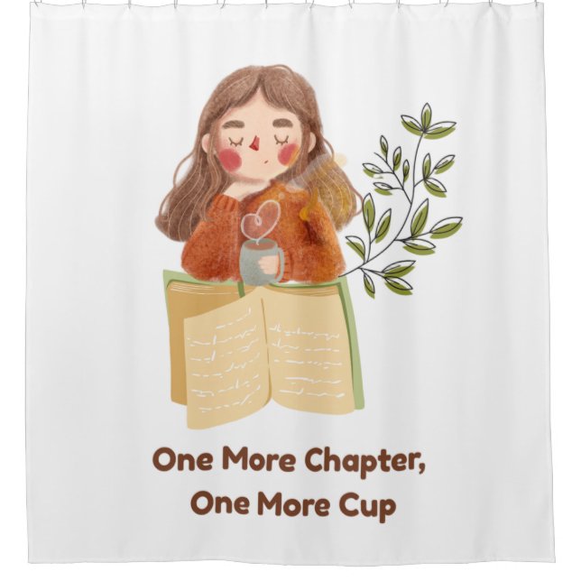 One More Chapter, One More Cup | Cozy Book Lover , (Front)