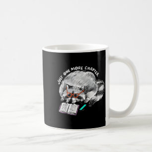 One more chapter raccoon reading funny book lover coffee mug