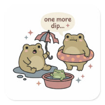 One More Dip Frog, Sarcastic Summer Laptop Sticker