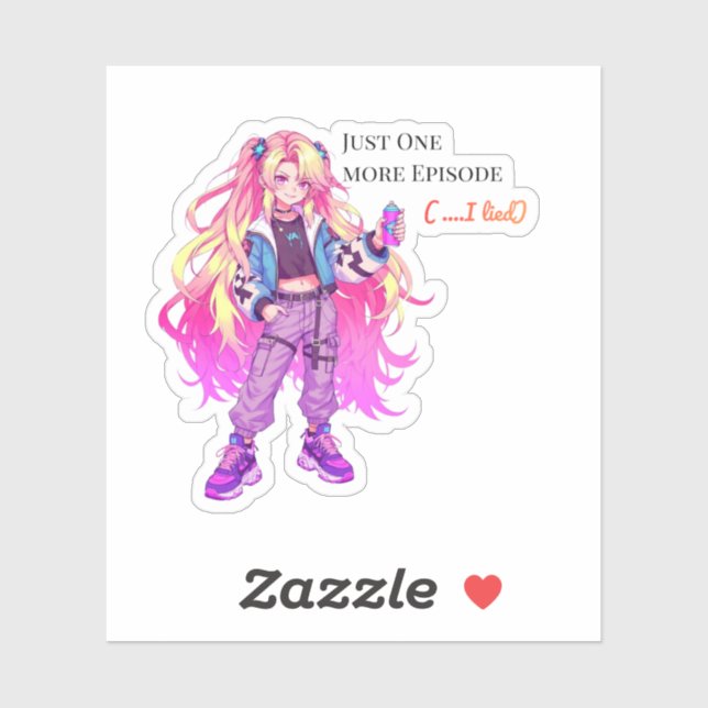 One more episode ( ... I lied) Anime Sticker (Feuille)