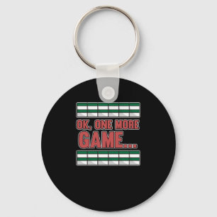 One More Game Mahjong Player Games Boys Girls Keychain