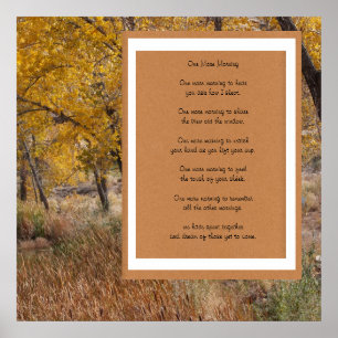 One More Morning Poetry Poster
