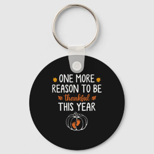 One More Reason To Be Thankful This Year Pregnancy Keychain