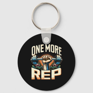 One More Rep Barbell Bodybuilding  Keychain