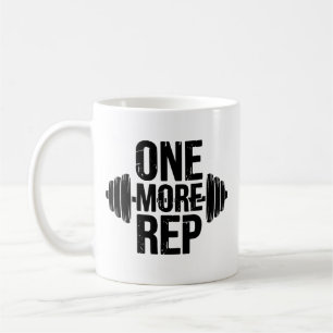 One More Rep Hardcore Gym Motivation Typography Coffee Mug