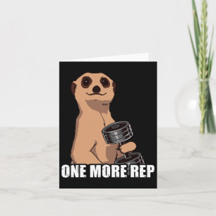 One More Rep Weight Sports Workout Gym Funny Bodyb Card