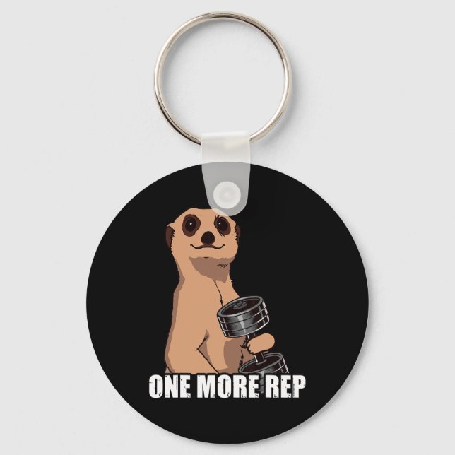 One More Rep Weight Sports Workout Gym Funny Bodyb Keychain (Front)