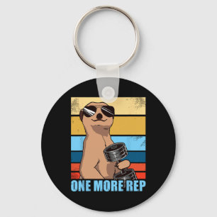One More Rep Weight Sports Workout Gym Funny Bodyb Keychain