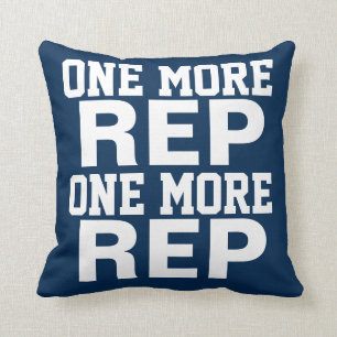 One More Rep Workout Motivation Throw Pillow