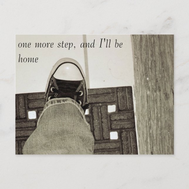 one more step postcard (Front)