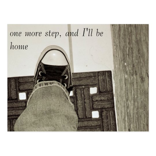 one more step postcard