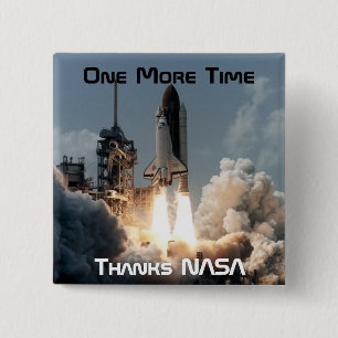 One More Time 2 Inch Square Button