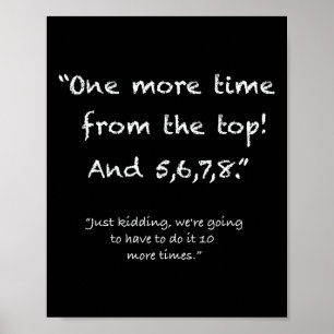 One More Time From Top, 5,6,7,8 Funny Dance Teache Poster