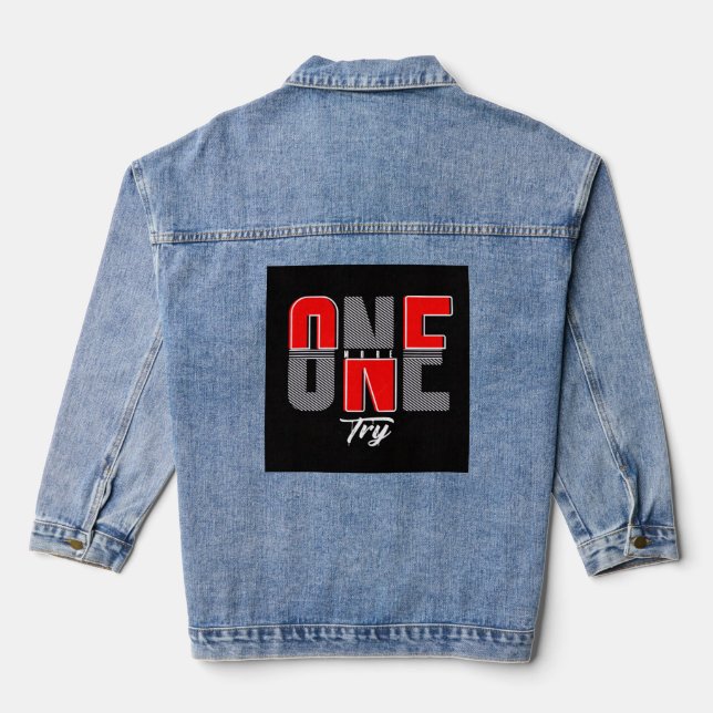 One More Try Denim Jacket (Back)