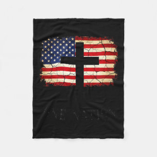 One nation american 4th of july flag usa fleece blanket
