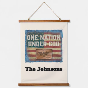 One Nation - Personalized Hanging Wall Tapestry
