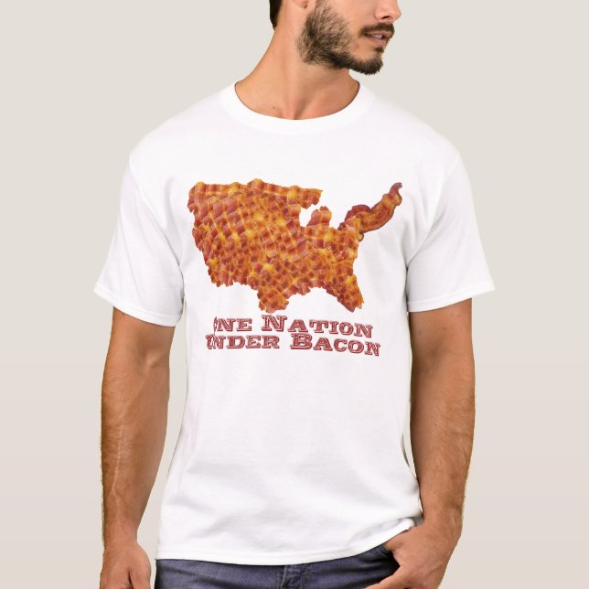 One Nation Under Bacon T-Shirt (Front)