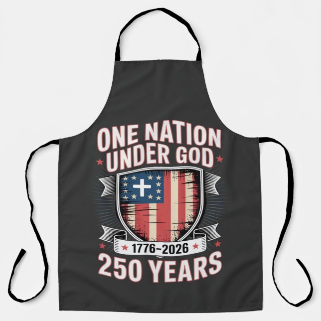 One Nation Under God 1776 2026 Apron (Front)
