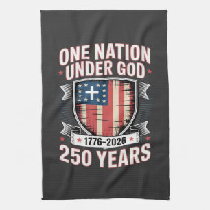 One Nation Under God 1776 2026 Kitchen Towel