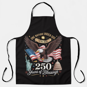 One Nation Under God 250 Years  Apron