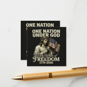 One Nation Under God 250 Years Blessings Enclosure Card