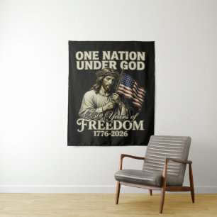 One Nation Under God 250 Years Blessings Tapestry