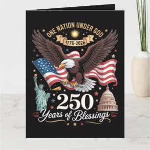 One Nation Under God 250 Years  Card