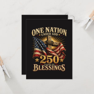 One Nation Under God 250 Years Invitation