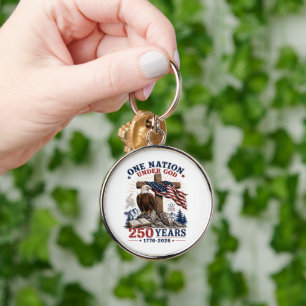 One Nation Under God 250 Years Keychain