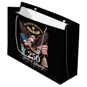 One Nation Under God 250 Years  Large Gift Bag