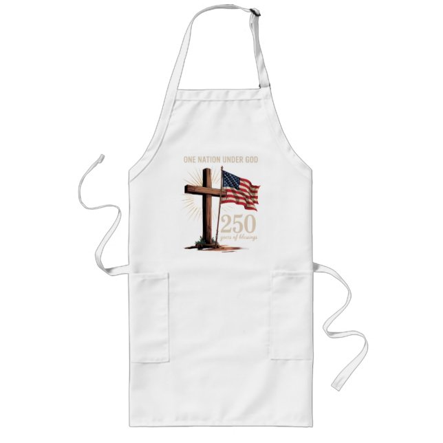 One Nation Under God 250 Years Long Apron (Front)