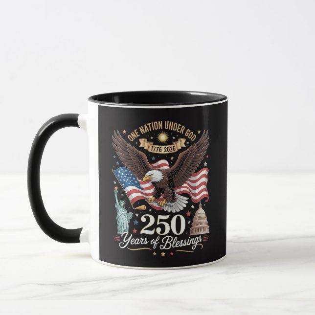 One Nation Under God 250 Years  Mug (Left)