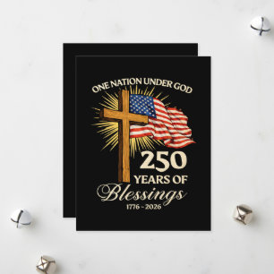 One Nation Under God  250 Years of Blessings Holiday Card