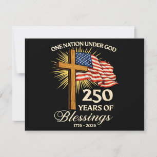 One Nation Under God  250 Years of Blessings Invitation