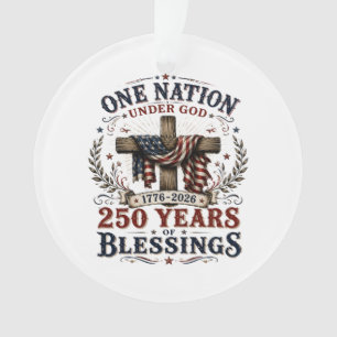 One Nation Under God 250 Years Of Blessings  Ornament