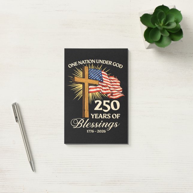 One Nation Under God  250 Years of Blessings Post-it Notes (Office)