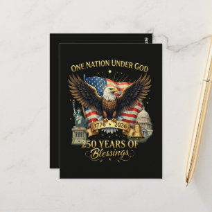 One Nation Under God 250 Years Postcard