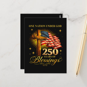 One Nation Under God 250 Years Postcard