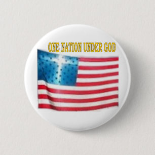 ONE NATION UNDER GOD 2 INCH ROUND BUTTON