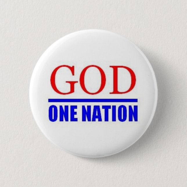 One Nation Under God 2 Inch Round Button (Front)