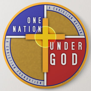 One Nation Under God 6 Inch Round Button