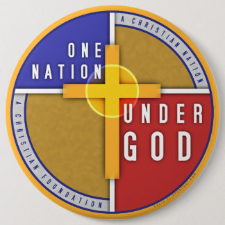 One Nation Under God 6 Inch Round Button
