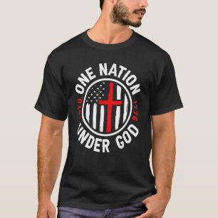 One Nation Under God American Flag Patriotic 4th O T-Shirt