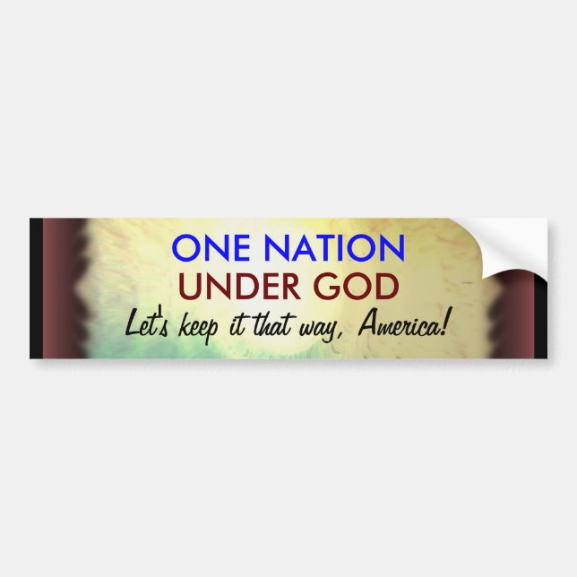 ONE NATION UNDER GOD bumper sticker (Front)