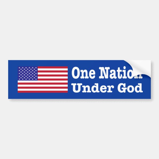 “ONE NATION UNDER GOD” BUMPER STICKER (Front)