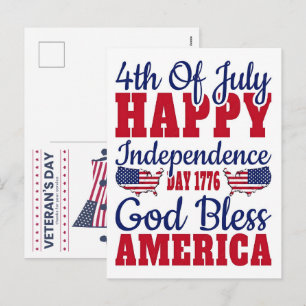 One Nation Under God: Celebrating 250 Blessed Year Holiday Postcard
