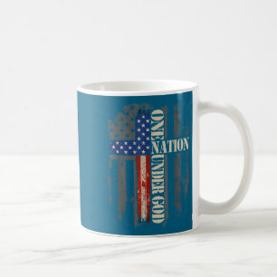 One Nation Under God Flag 4th Of July Patriotic Ch Coffee Mug