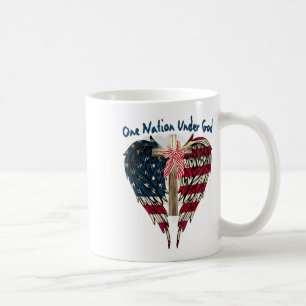 One Nation Under God Flag 4th Of July Patriotic Ch Coffee Mug
