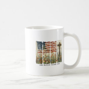 One Nation Under God Flag 4th Of July Patriotic Ch Coffee Mug